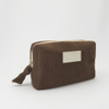 RF Brown Soft Storage Corduroy Cosmetic Bag
