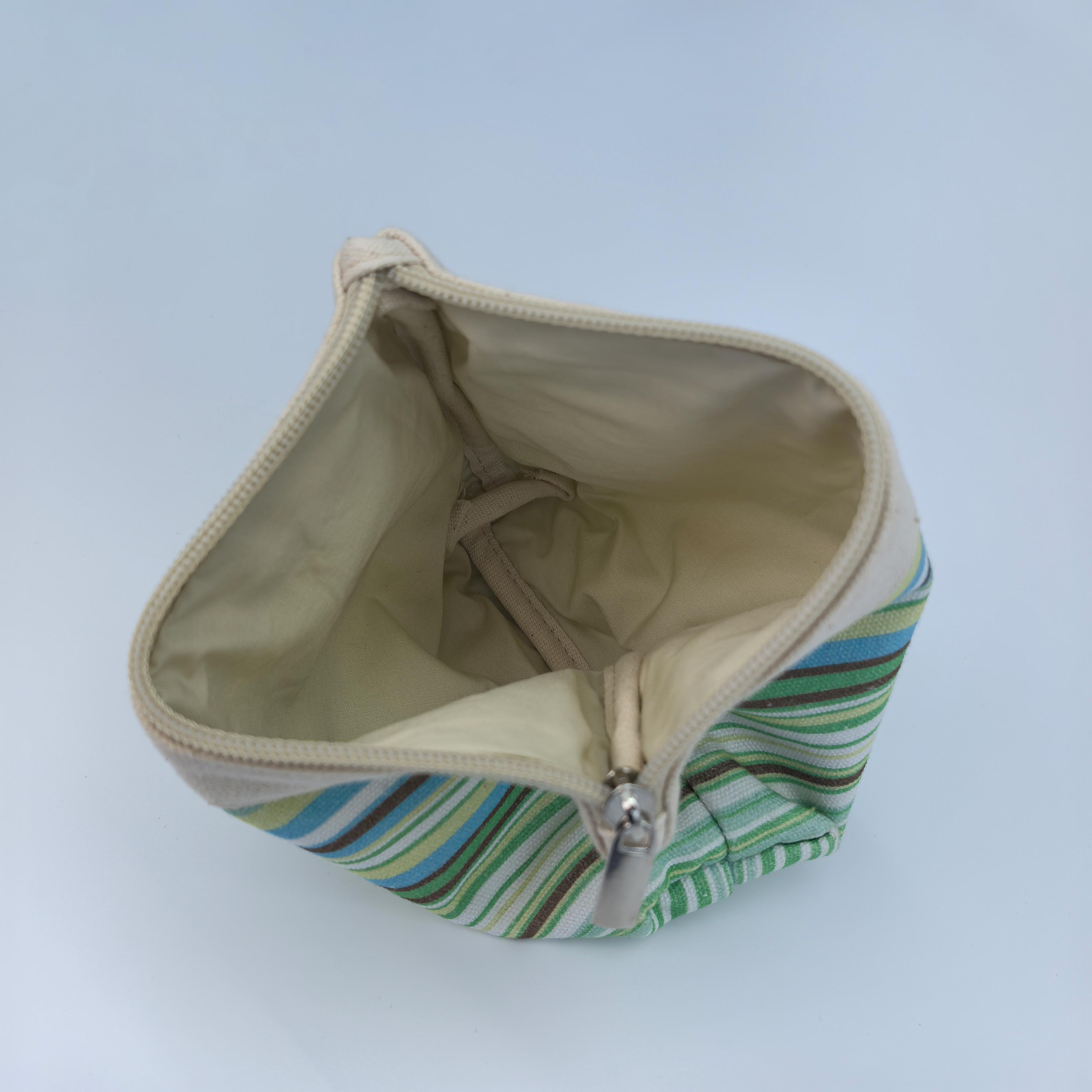 RF Logo Eco Friendly Durable Zipper Canvas Makeup Bag