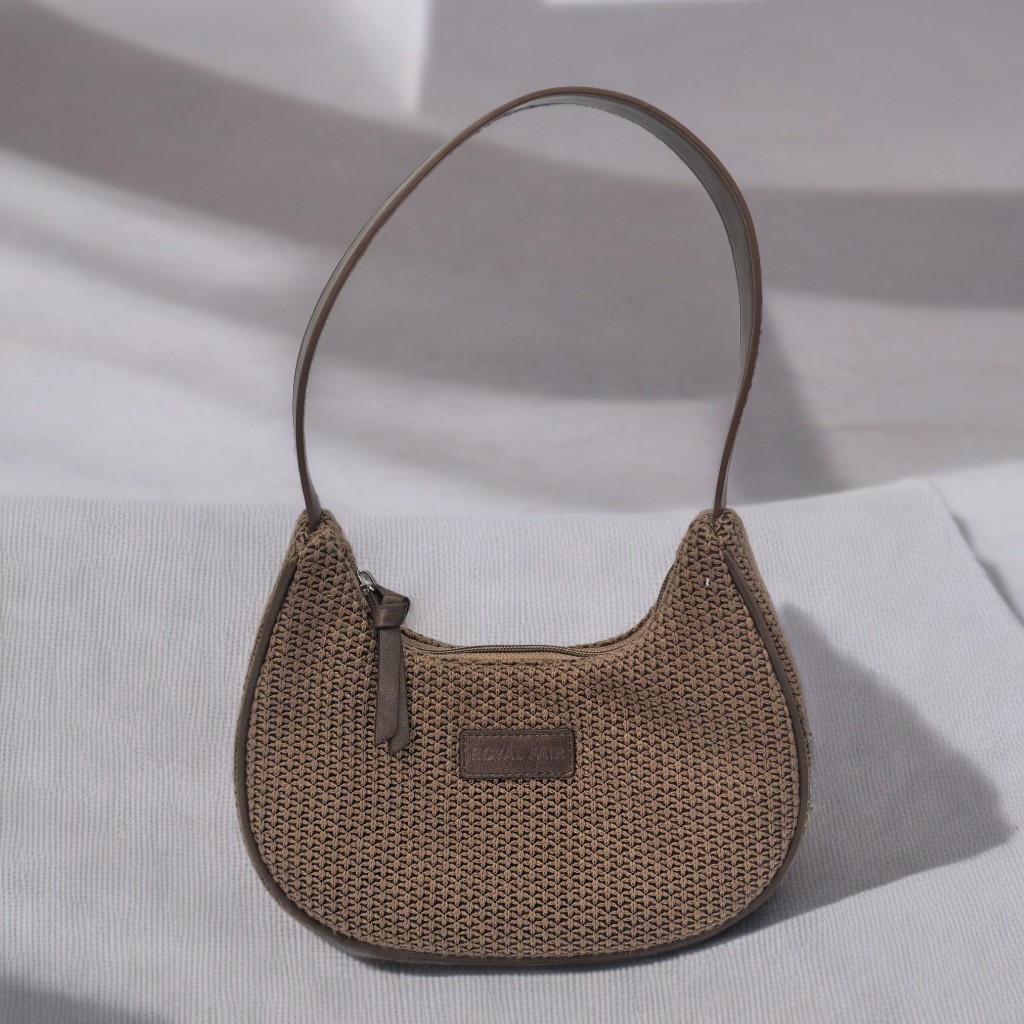 Royal Fair Trendy Synthetic Woven Handbag Spacious Work Essentials Storage Durable Office Commute Accessory