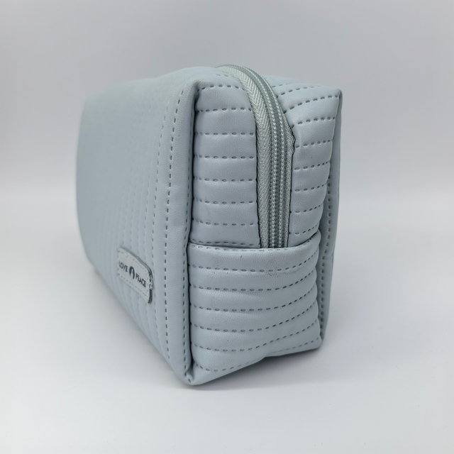 Royal Fair Blue Quilted Toiletry Bag Multi Pocket Zippered Makeup Organizer Compact Cosmetic Storage