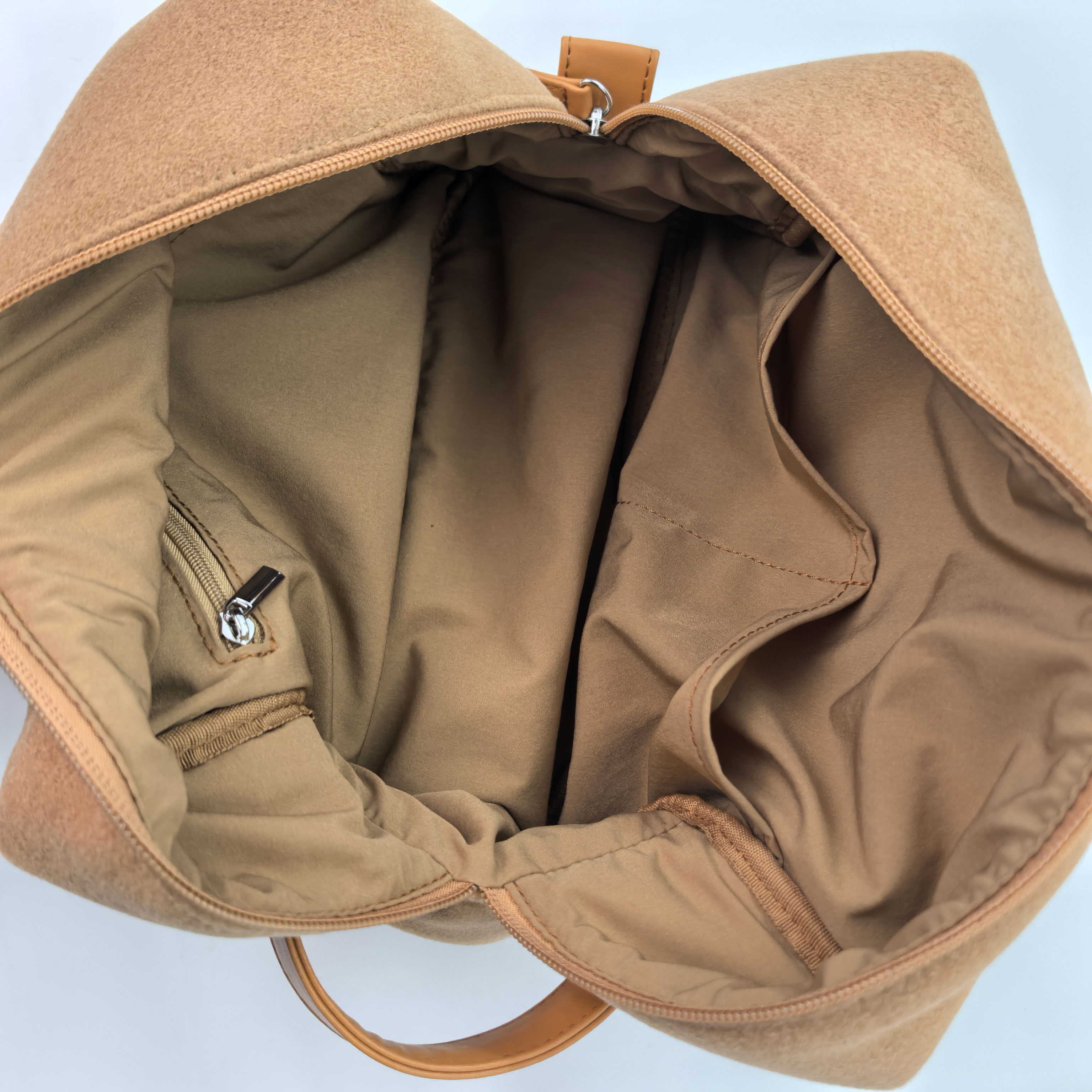 Royal Fair Elegant Cosmetic Bag Premium looking Faux Suede and Stylish Leather Strap for Neatly Stowing Makeup