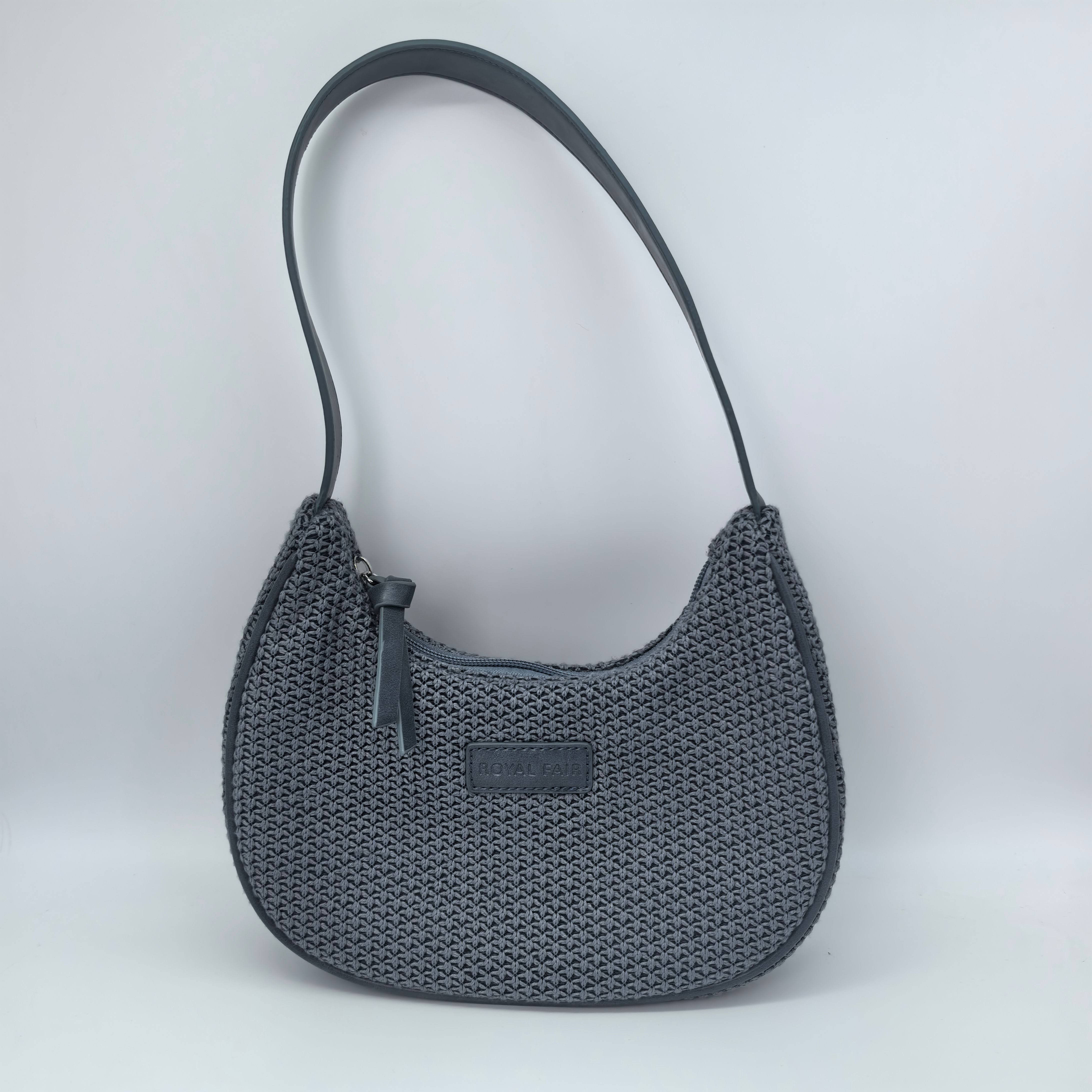 Royal Fair Trendy Synthetic Woven Handbag Spacious Work Essentials Storage Durable Office Commute Accessory