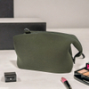 RF Solid Color Travel Storage Zipper Neoprene Cosmetic Bag