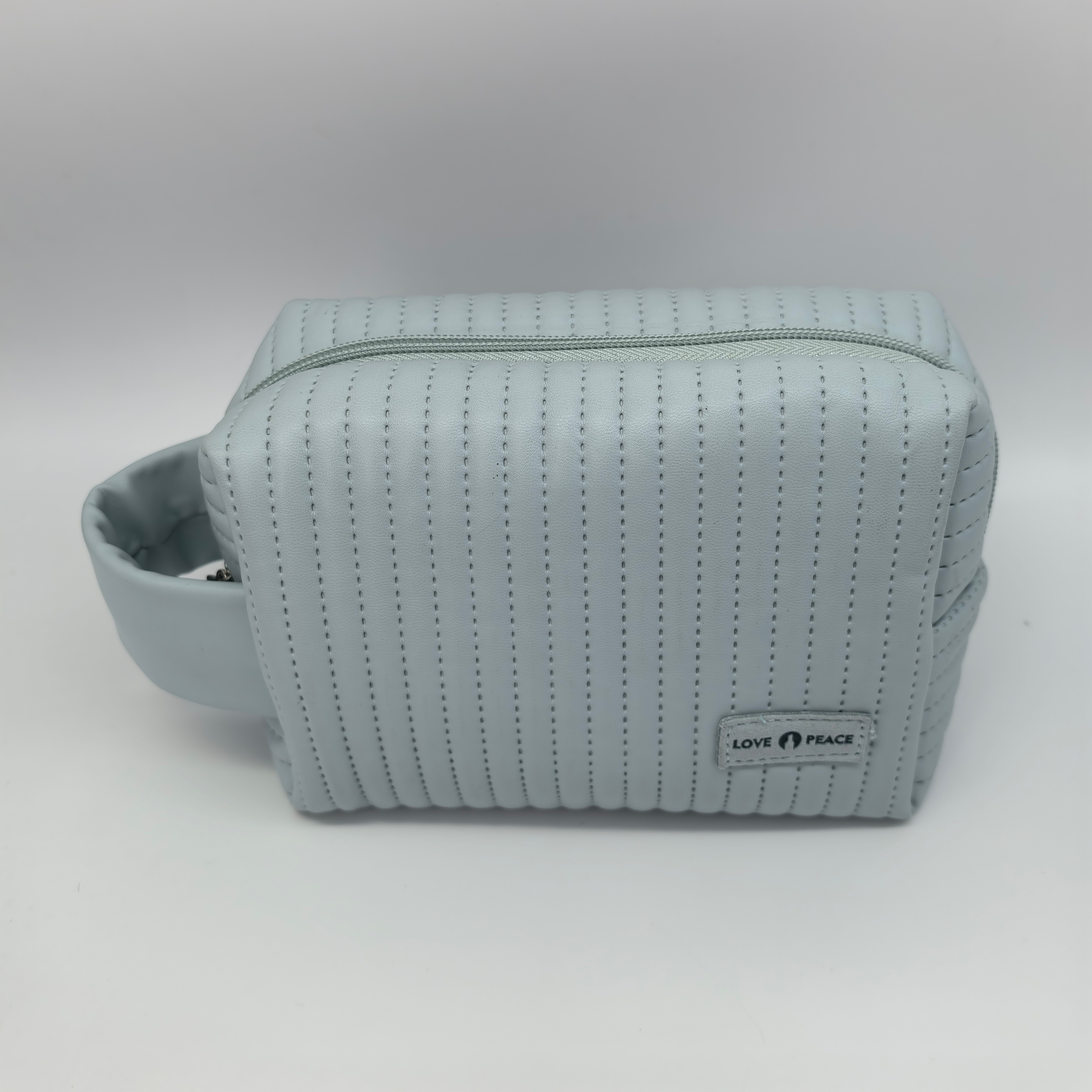 Royal Fair Blue Quilted Toiletry Bag Multi Pocket Zippered Makeup Organizer Compact Cosmetic Storage