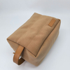 Royal Fair Elegant Cosmetic Bag Premium looking Faux Suede and Stylish Leather Strap for Neatly Stowing Makeup