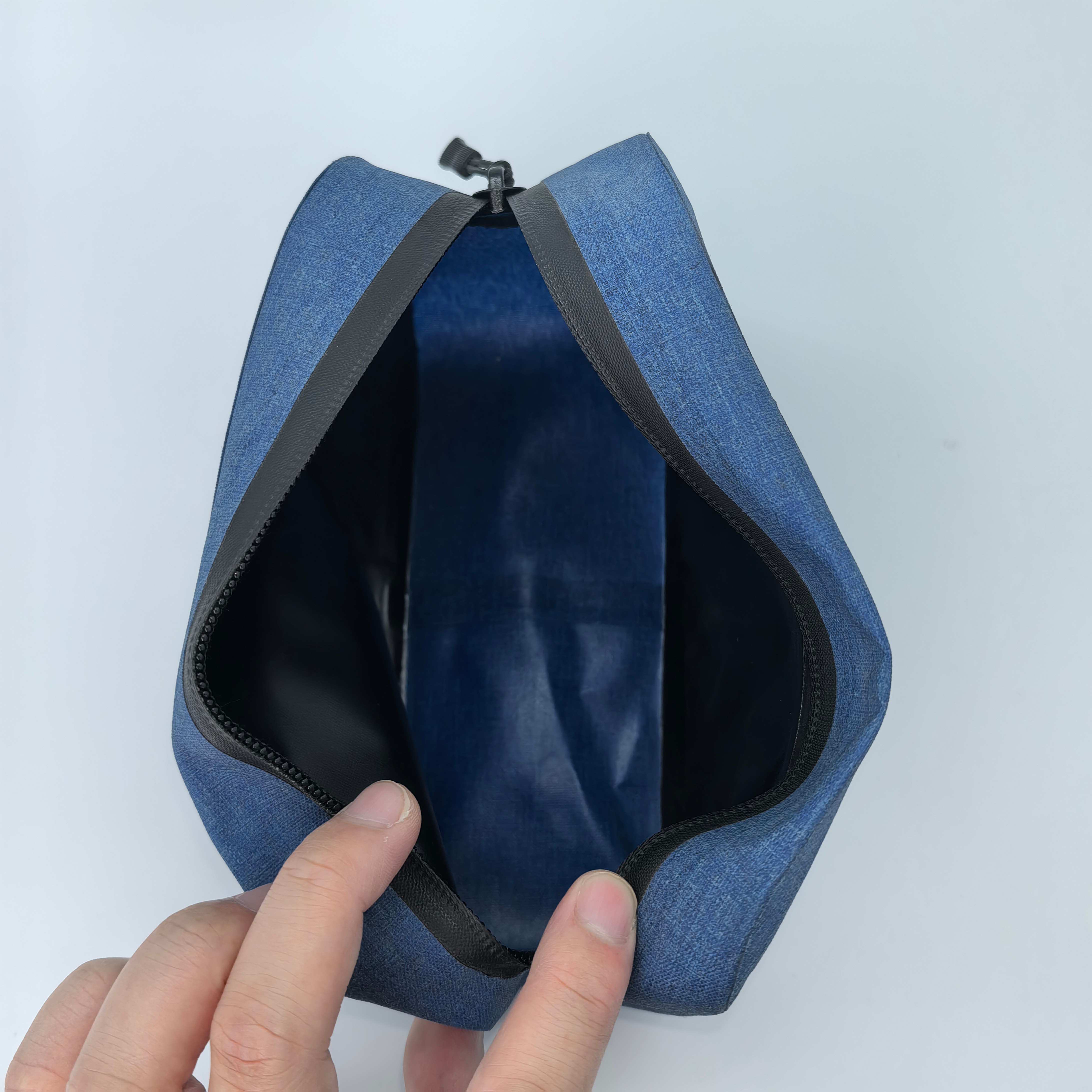 Royal Fair Travel Cosmetic Case Blue Durable Organizer Zippered Makeup Bag Lightweight Daily Use