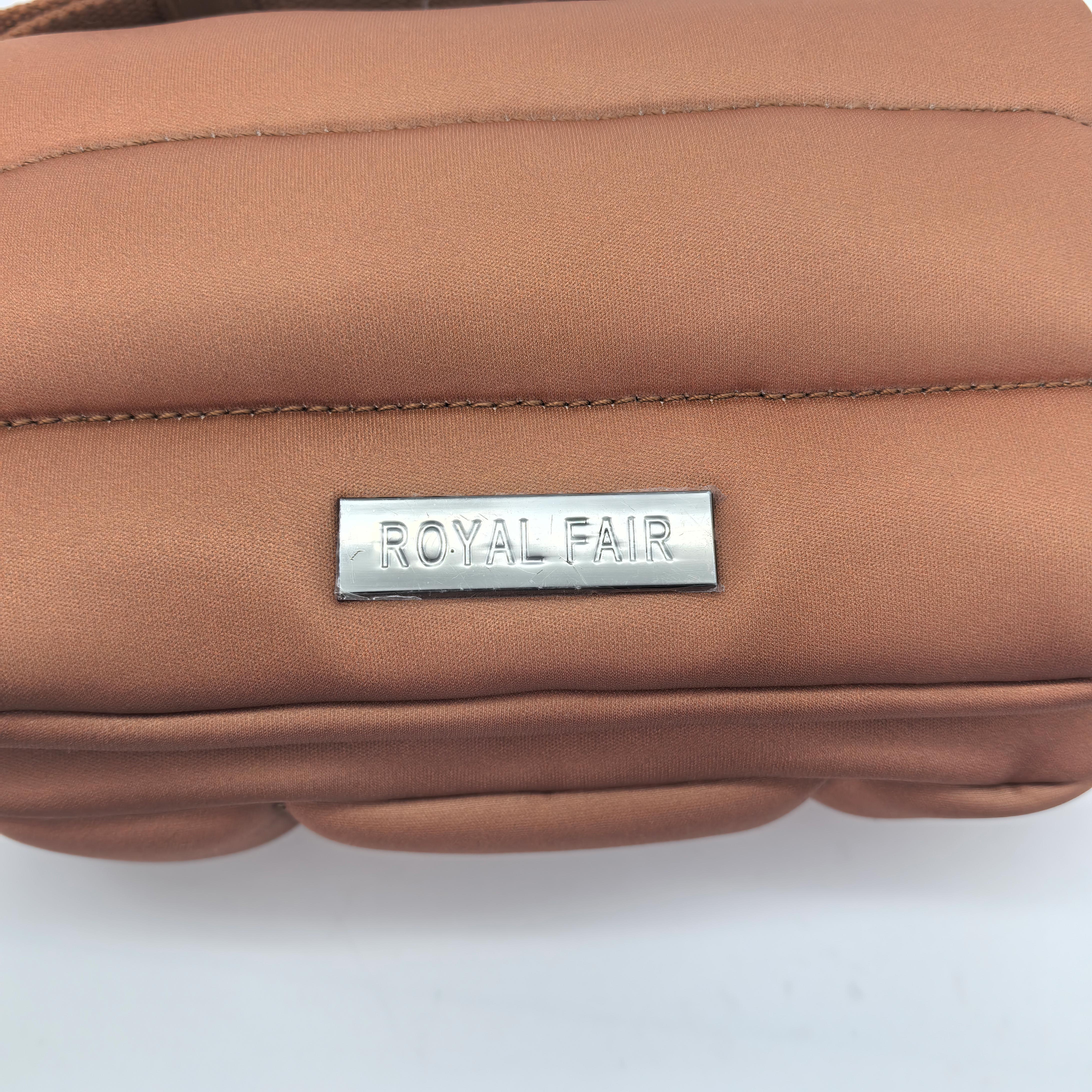 Royal Fair Sophisticated Chic Brown Cross Body Bag Portable Durable Bag for Daily Use