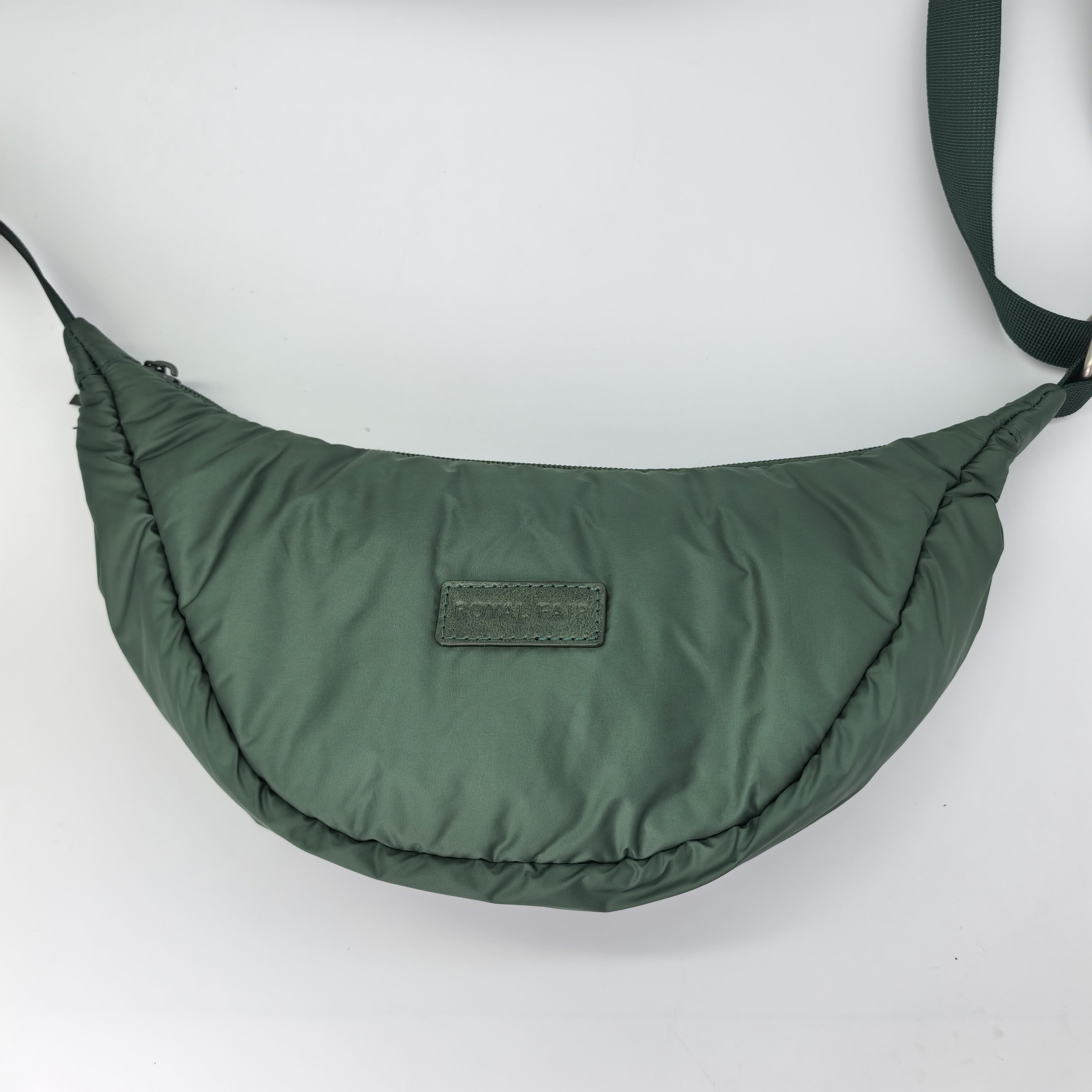 Royal Fair Custom Chic Half Moon Shaped Women's Shoulder Bag Soft Padded Fabric with Adjustable Strap for Comfort