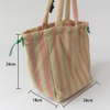 RF Large Soft Two-color Striped Towel Cloth Tote Bag