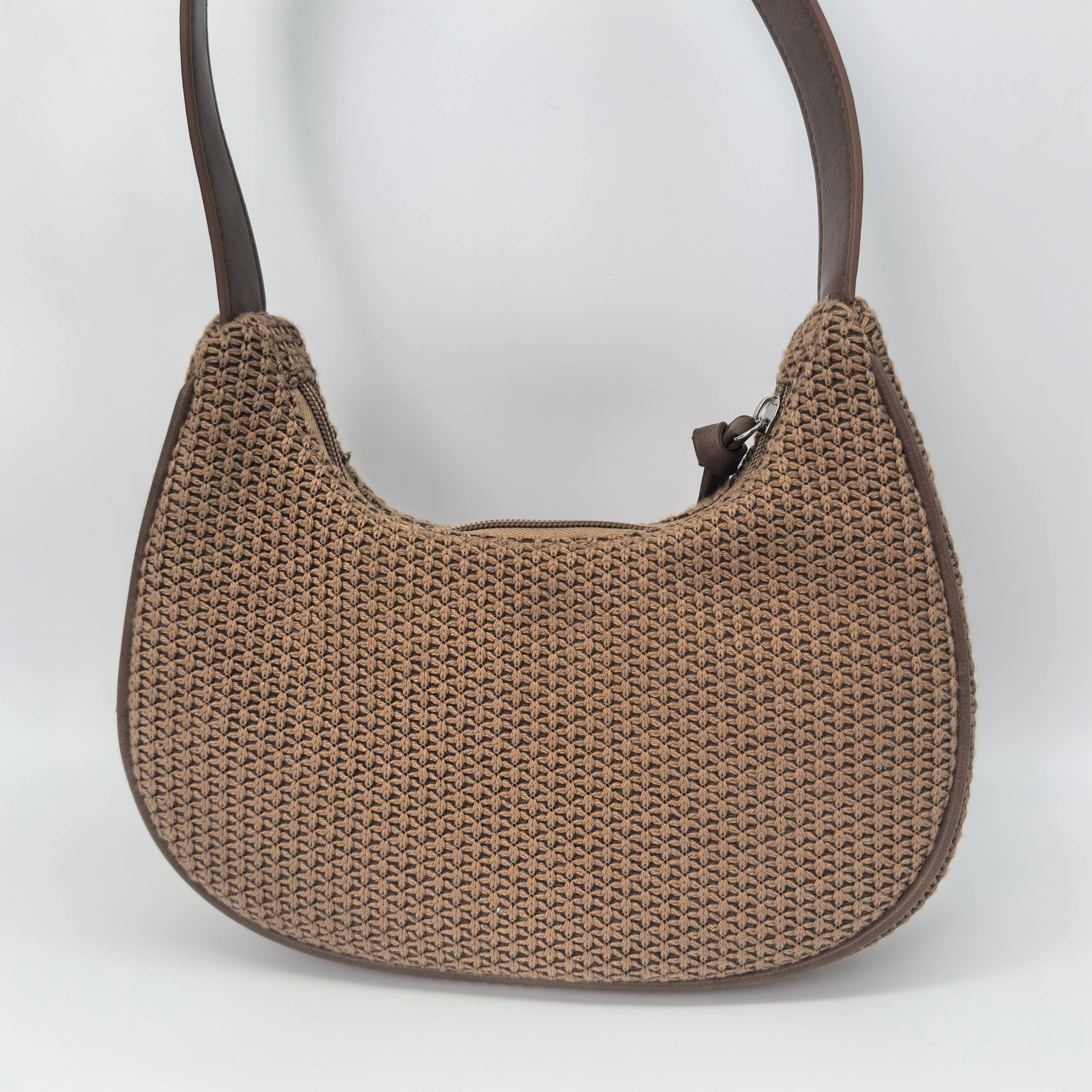 Royal Fair Trendy Synthetic Woven Handbag Spacious Work Essentials Storage Durable Office Commute Accessory