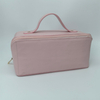 Royal Fair Leather Cosmetic Bag Leather Wide Opening Durable Makeup Organizer Travel Toiletry Bag
