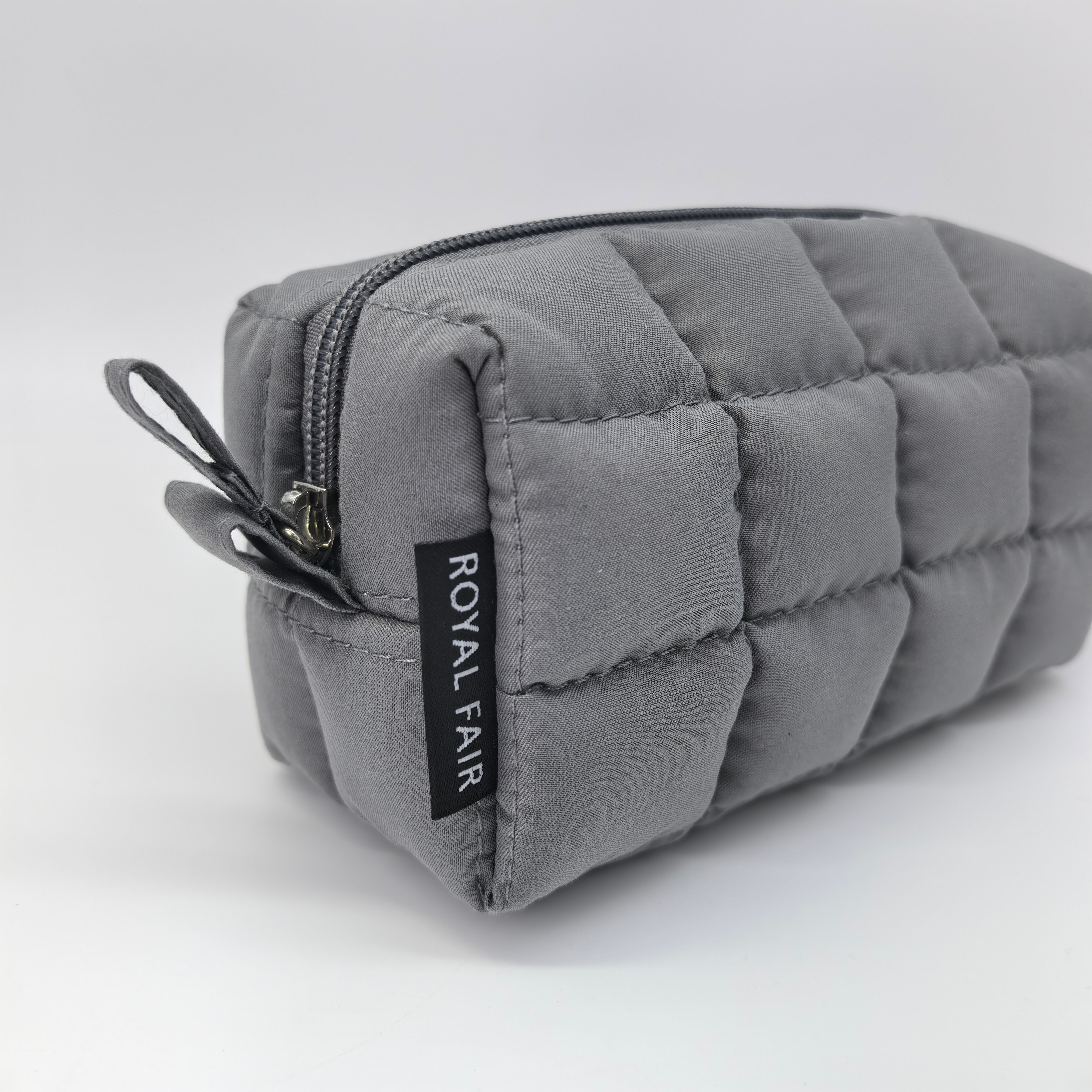 Royal Fair Waterproof Quilted Makeup Case Multi-Pocket Zippered Cosmetic Bag Travel Toiletry Organizer Storage