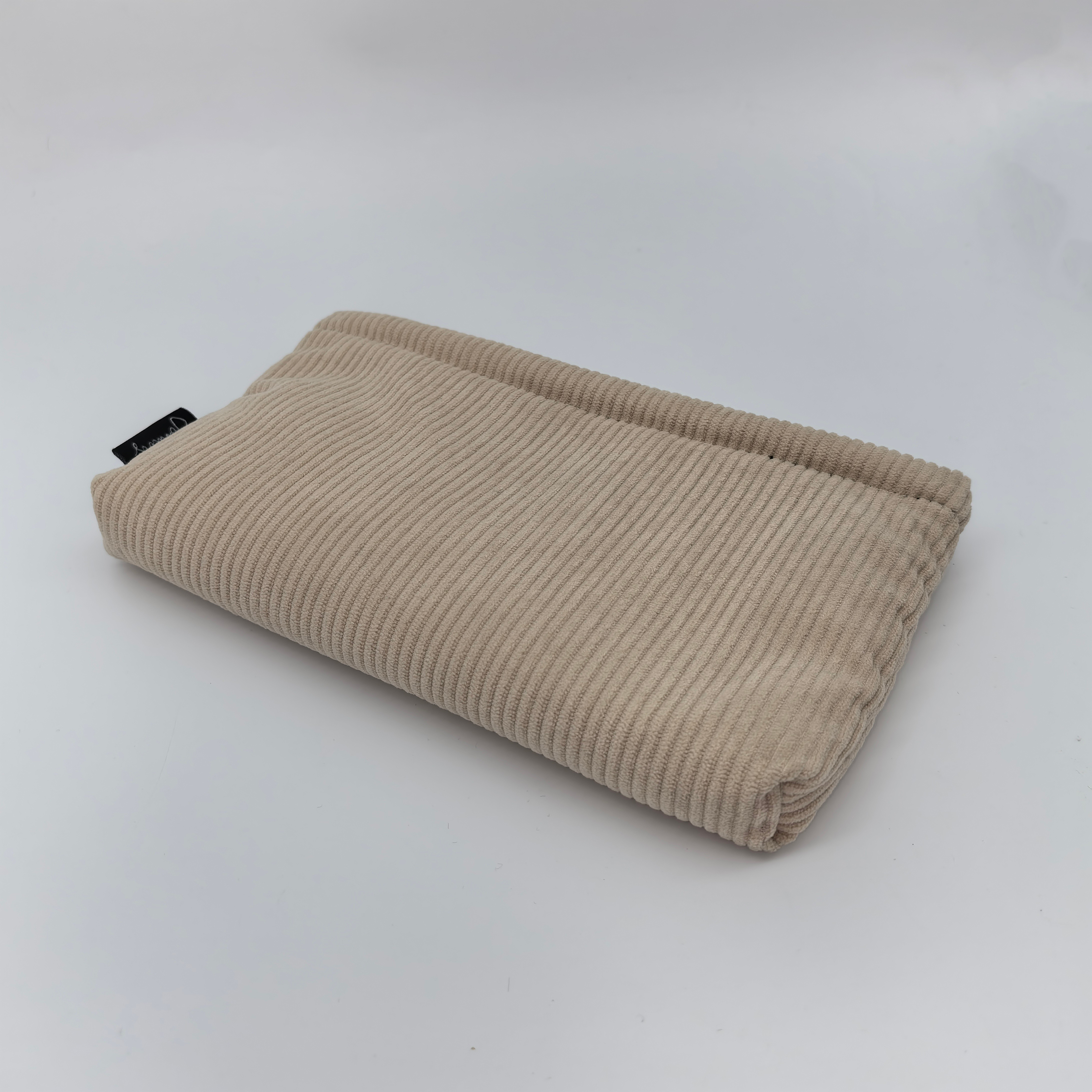 Royal Fair Corduroy Toiletry Pouch Apricot Zippered Cosmetic Bag Durable Travel Organizer