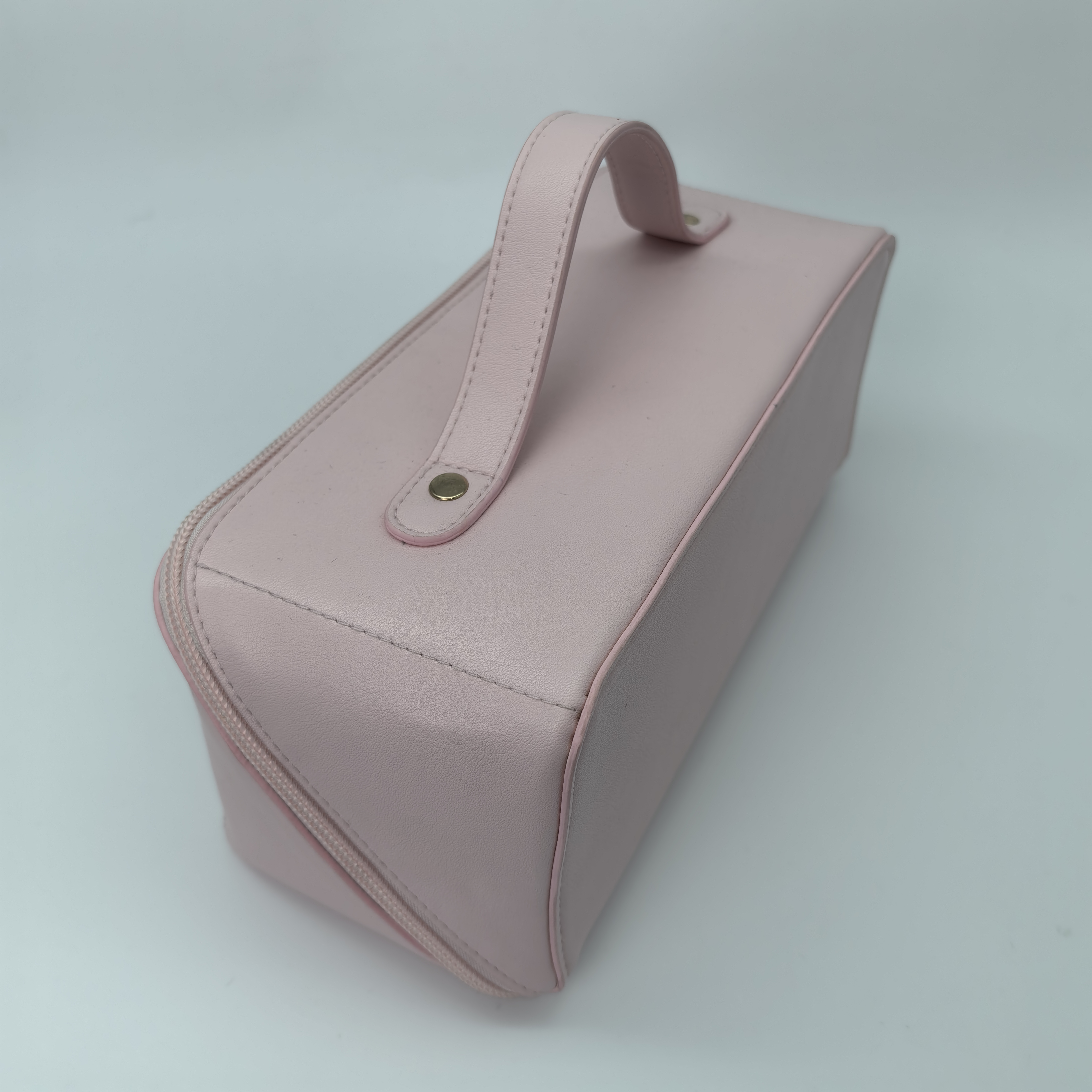 Royal Fair Leather Cosmetic Bag Leather Wide Opening Durable Makeup Organizer Travel Toiletry Bag