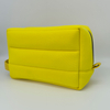 Royal Fair Custom Solid Yellow Soft Neoprene Cosmetic Bag Pouch Big Capacity Neoprene Cosmetic Bag Handle Storage Make up Bag