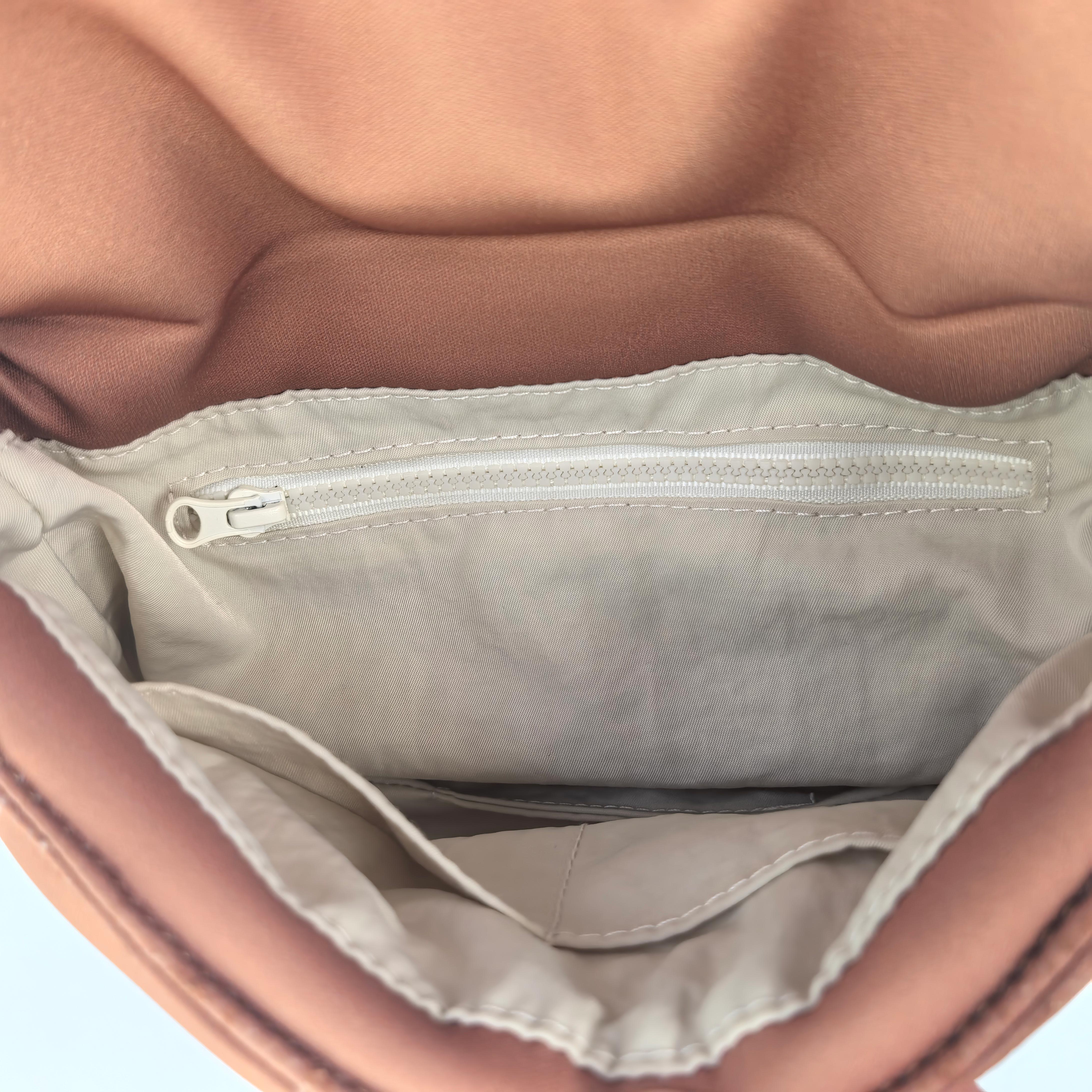 Royal Fair Sophisticated Chic Brown Cross Body Bag Portable Durable Bag for Daily Use