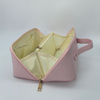 Royal Fair Leather Cosmetic Bag Leather Wide Opening Durable Makeup Organizer Travel Toiletry Bag