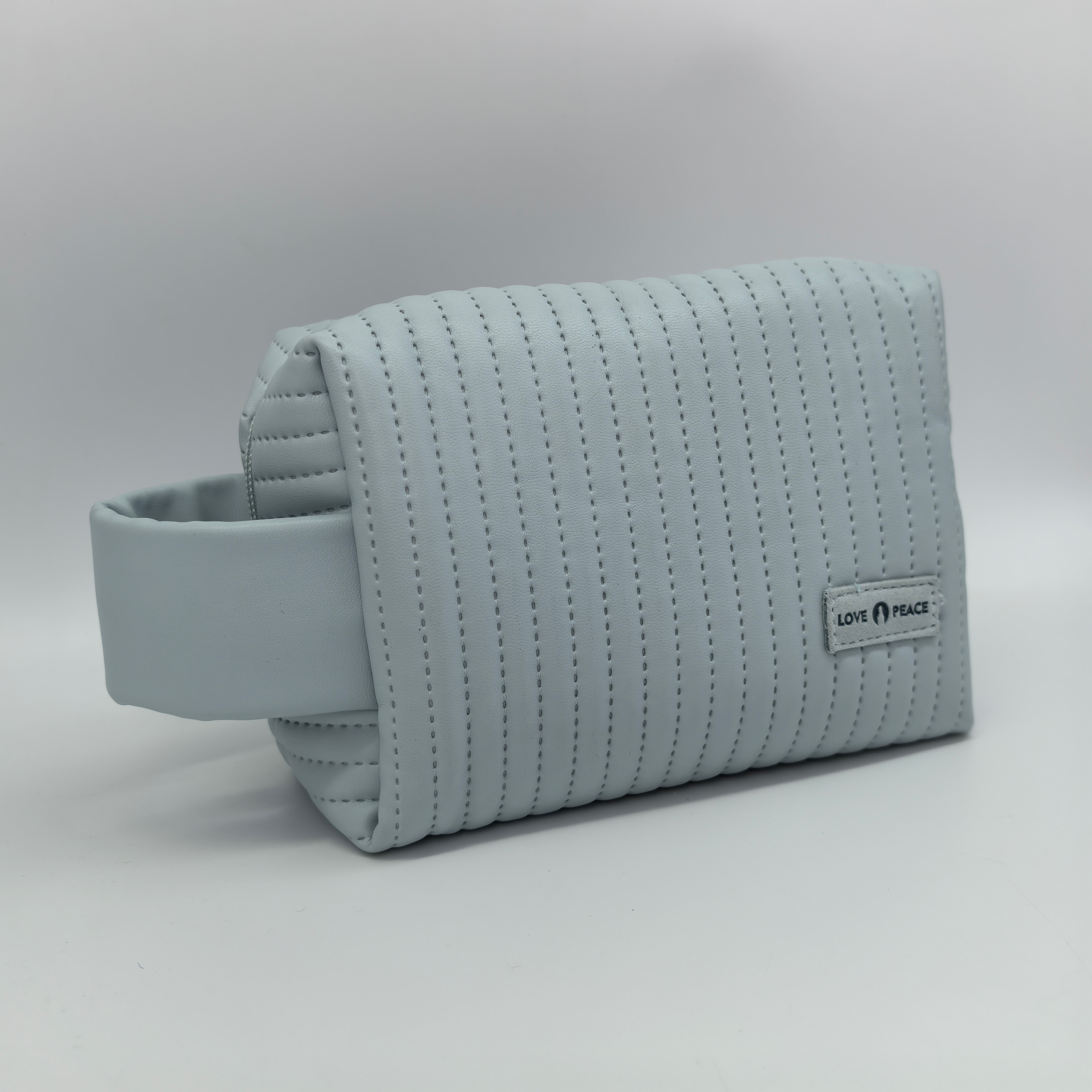 Royal Fair Blue Quilted Toiletry Bag Multi Pocket Zippered Makeup Organizer Compact Cosmetic Storage