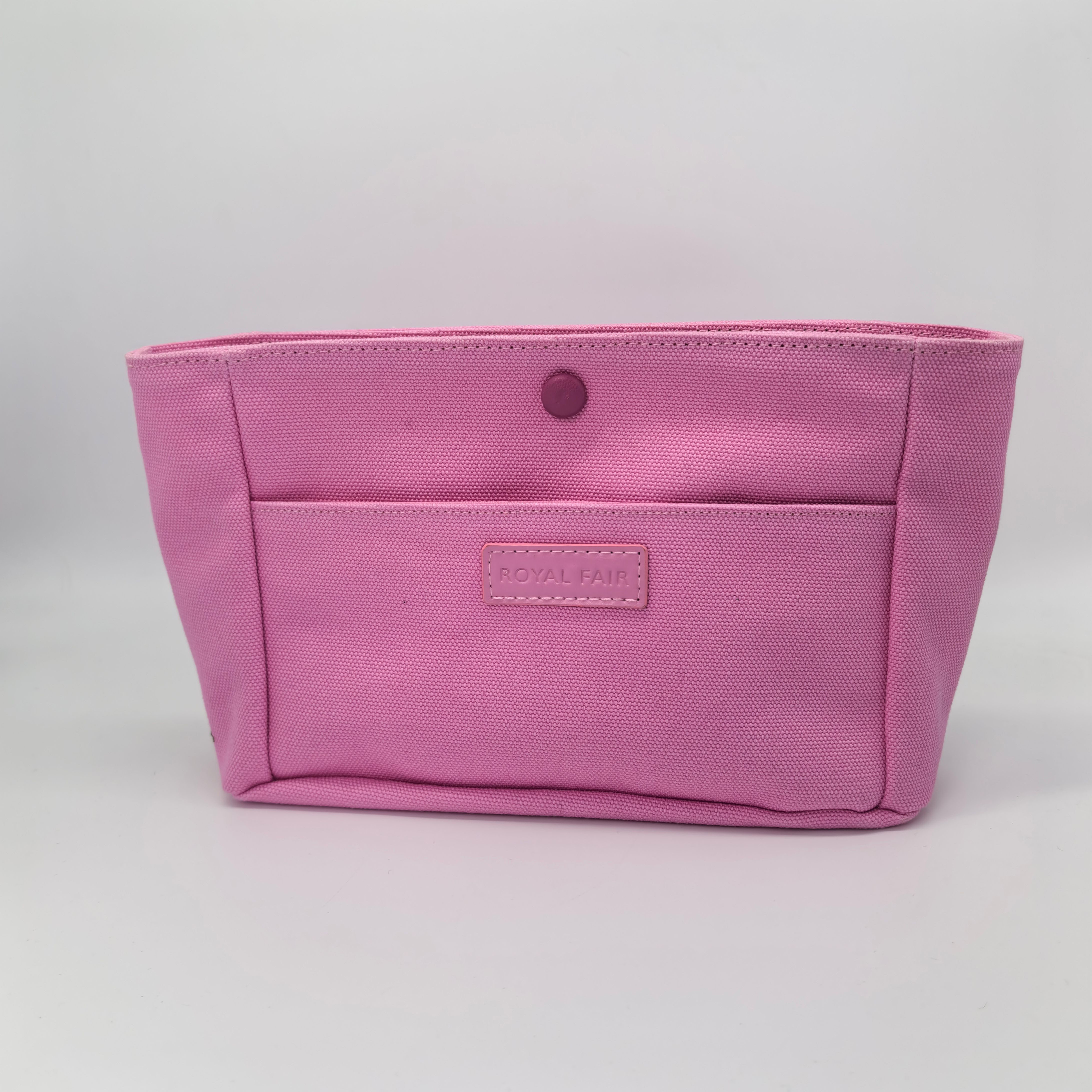 Royal Fair Multi-Functional Canvas Toiletry Bag Spacious Open Top Cosmetic Organizer for Travel Home Storage Solutions