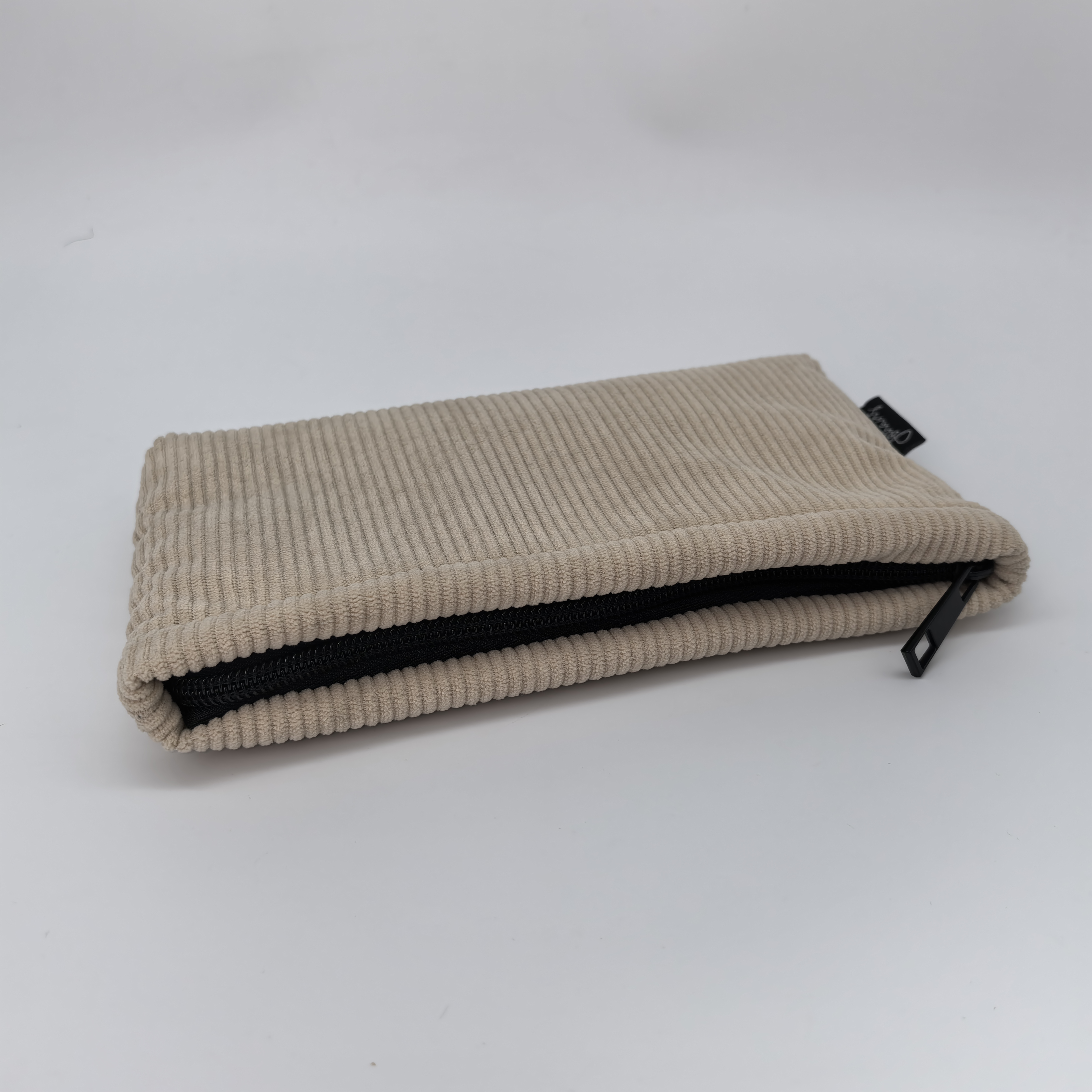 Royal Fair Corduroy Toiletry Pouch Apricot Zippered Cosmetic Bag Durable Travel Organizer