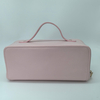 Royal Fair Leather Cosmetic Bag Leather Wide Opening Durable Makeup Organizer Travel Toiletry Bag
