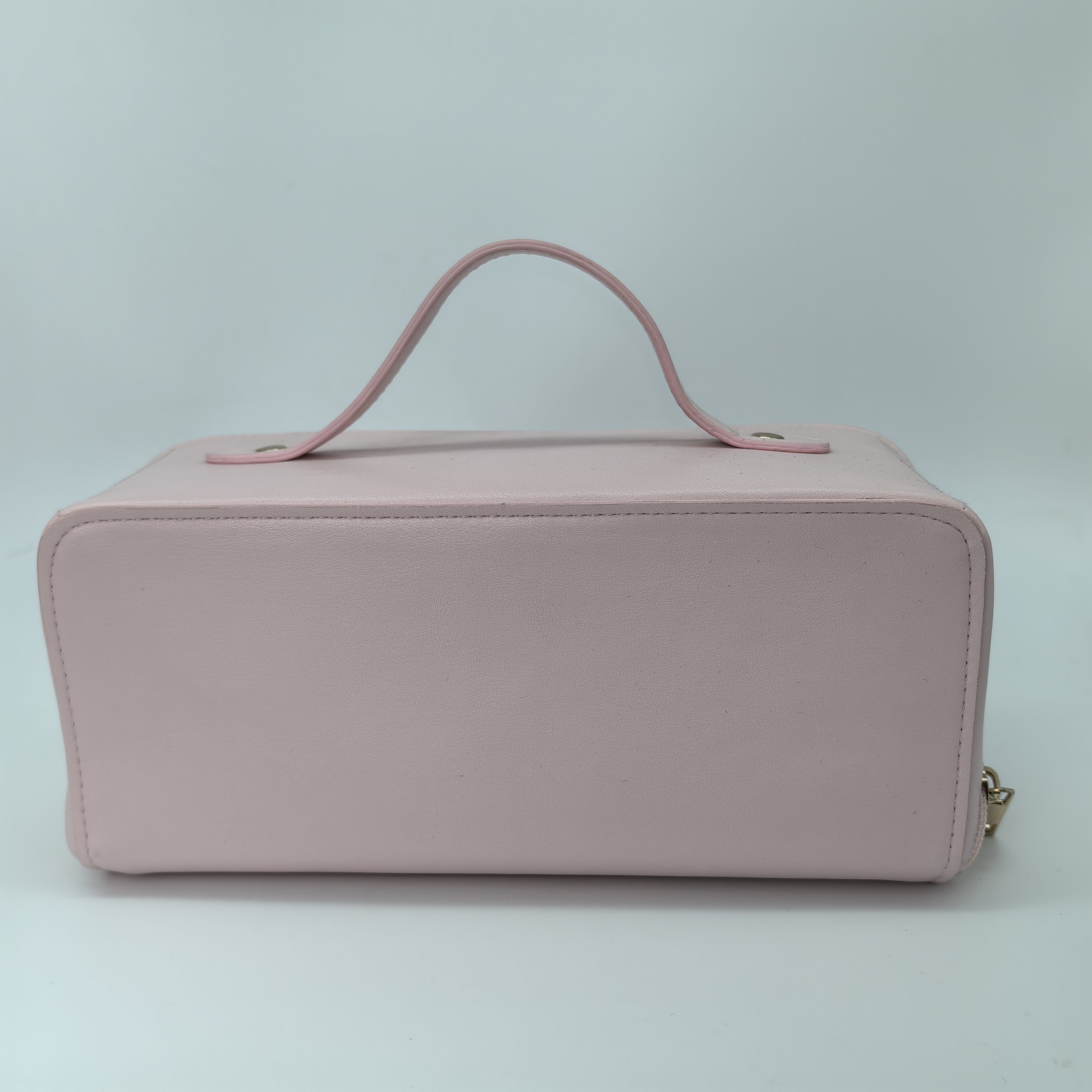 Royal Fair Leather Cosmetic Bag Leather Wide Opening Durable Makeup Organizer Travel Toiletry Bag