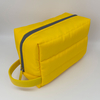 RF Solid Color Waterproof Nylon Puffer Cosmetic Bag