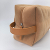 Royal Fair Elegant Cosmetic Bag Premium looking Faux Suede and Stylish Leather Strap for Neatly Stowing Makeup
